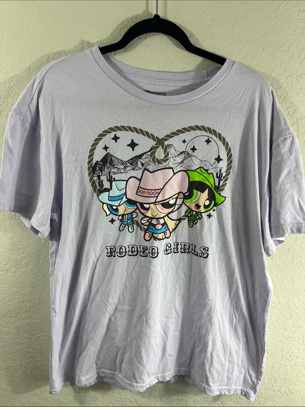 POWERPUFF GURLS Rodeo Girls Graphic Tee - Lavender Short Sleeve